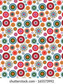 Seamless geometric floral pattern
