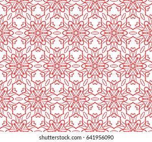 seamless geometric floral pattern. abstract vector illustration