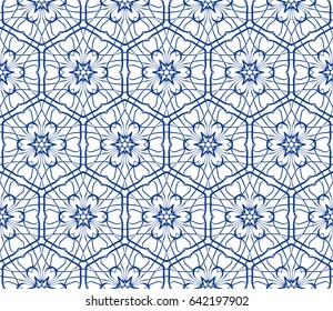 seamless geometric floral pattern. abstract vector illustration seamless geometric floral pattern. abstract vector illustration