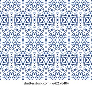 seamless geometric floral pattern. abstract vector illustration