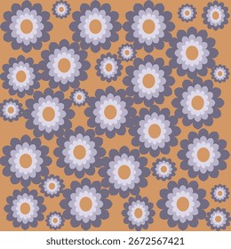 nahtloses geometrisches Blumenmuster mit gewagtem abstraktem Design.