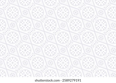 Seamless Geometric Floral Pattern Design Background