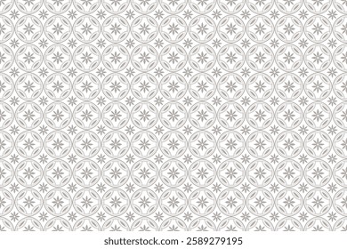 Seamless Geometric Floral Pattern Design Background