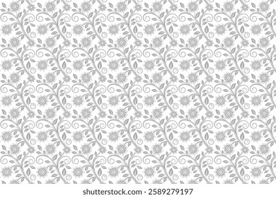 Seamless Geometric Floral Pattern Design Background