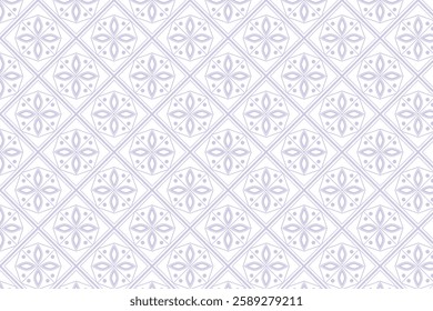 Seamless Geometric Floral Pattern Design Background