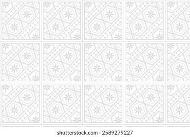 Seamless Geometric Floral Pattern Design Background