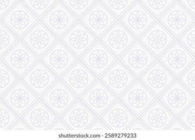 Seamless Geometric Floral Pattern Design Background