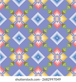 Patrón floral geométrico inconsútil diseñado para el Fondo de pantalla, la decoración, el fondo, la tela, la ropa.