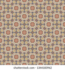 Seamless geometric floral pattern, fabric repeating texture. Ideal for printing on fabric or paper