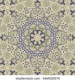 Seamless geometric floral pattern, fabric repeating texture.