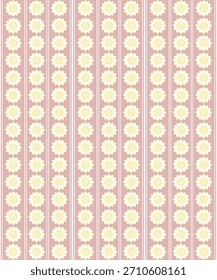 Padrão floral geométrico contínuo inspirado em têxteis tailandeses, ideal para tecido, papel de parede e fundos digitais.