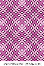 Seamless Geometric Floral Pattern line texture on purple background. Light abstract floral wallpaper, bright tile ornament