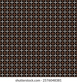 Seamless Geometric Floral Pattern on Soft Beige Background