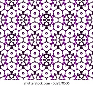 Seamless geometric floral pattern. purple color. vector graphic illustration. Ethnic arabic indian ornament. For wallpaper, brochure, web page background.
