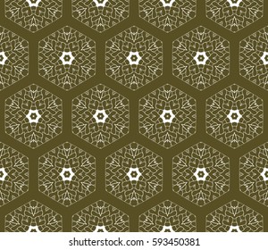 Seamless geometric floral pattern. Stylish graphic design. for design, wallpaper, invitation.