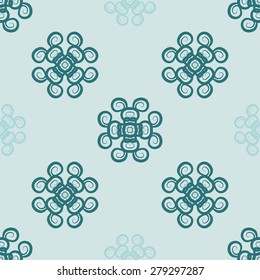 Seamless geometric floral pattern. Use the finishing press, invitations, brochures, presentations, for the background of the site.