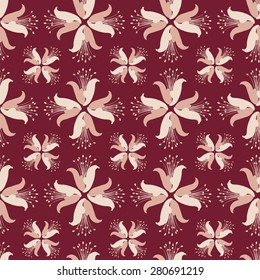 Seamless geometric floral pattern. Use the finishing press, invitations, brochures, presentations, for the background of the site.
