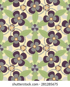 Seamless geometric floral pattern. Use the finishing press, invitations, brochures, presentations, for the background of the site.