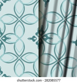 Seamless geometric floral pattern. Use the finishing press, invitations, brochures, presentations, for the background of the site.