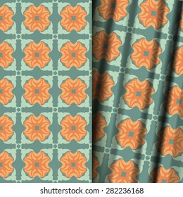 Seamless geometric floral pattern. Use the finishing press, invitations, brochures, presentations, for the background of the site.