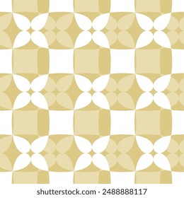 Seamless geometric floral pattern. Vector Illustration.