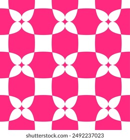 Seamless geometric floral pattern. Vector Illustration.