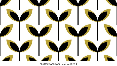 Nahtloses geometrisches Blumenmuster. Vektorgrafik.