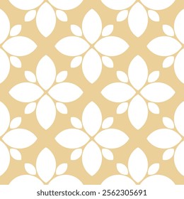 Seamless geometric  floral pattern. Vector Illustration.