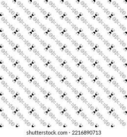 Seamless geometric floral vector pattern