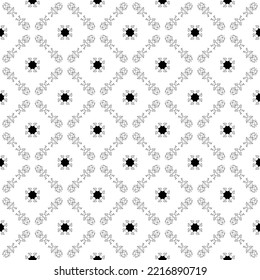 Seamless geometric floral vector pattern