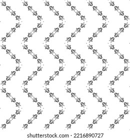 Seamless geometric floral vector pattern