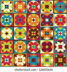 Seamless geometric flower Ethnic pattern background