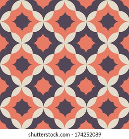 Seamless geometric  flower pattern background