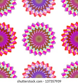 Seamless of geometric flowers.