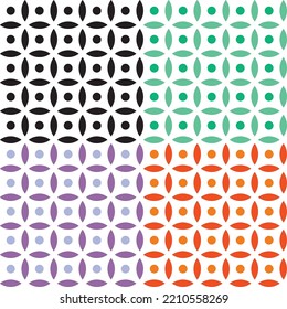Seamless geometric four colors circle pattern