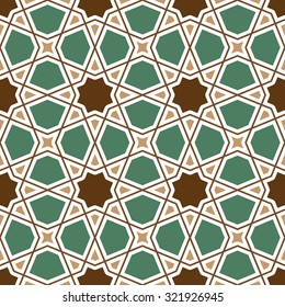 Seamless geometric girih pattern. Inspired by old ornaments