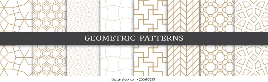 Nahtlose geometrische goldene Linien Muster.