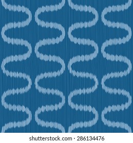 Seamless Geometric Graphic Print on Faux Linen Background Pattern