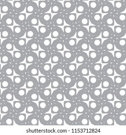 Seamless geometric gray ornamental vector pattern