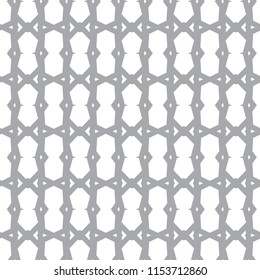 Seamless geometric gray ornamental vector pattern