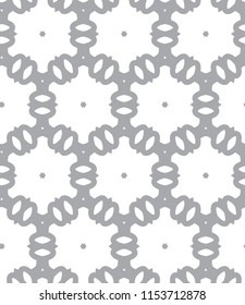 Seamless geometric gray ornamental vector pattern