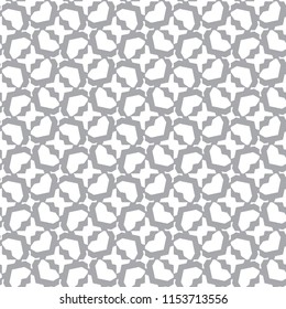 Seamless geometric gray ornamental vector pattern