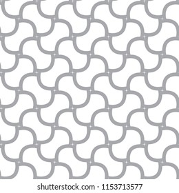 Seamless geometric gray ornamental vector pattern