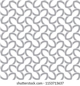 Seamless geometric gray ornamental vector pattern