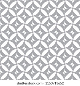 Seamless geometric gray ornamental vector pattern