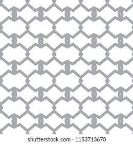 Seamless geometric gray ornamental vector pattern