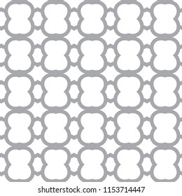 Seamless geometric gray ornamental vector pattern