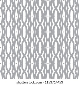 Seamless geometric gray ornamental vector pattern