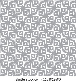 Seamless geometric gray ornamental vector pattern