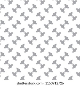 Seamless geometric gray ornamental vector pattern